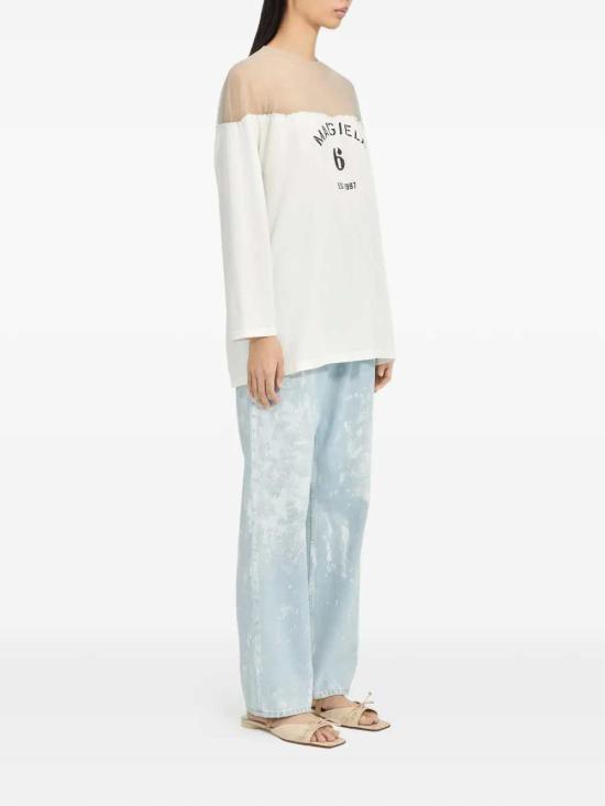 26SS MM6 메종마르지엘라 탑 S62GD0213M20108 101 OFF WHITE - MM6 MAISON MARGIELA
