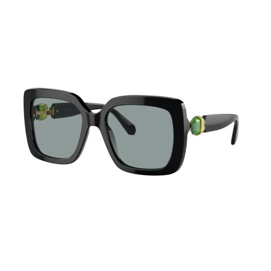26SS 스와로브스키 선글라스 0Sk6001 크리스털 장식 템플이 있는 오버사이즈 스퀘어 - SWAROVSKI