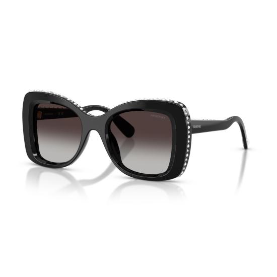 26SS 스와로브스키 선글라스 0Sk6062u 크리스탈 장식이 있는 오버사이즈 스퀘어 - SWAROVSKI
