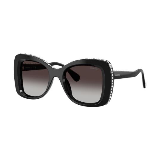 26SS 스와로브스키 선글라스 0Sk6062u 크리스탈 장식이 있는 오버사이즈 스퀘어 - SWAROVSKI