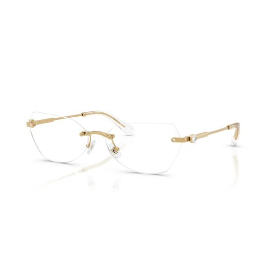 26SS 스와로브스키 선글라스 0Sk1031 무테 골드 메탈 안경 (텍스처 처리된 템플 포함) - SWAROVSKI