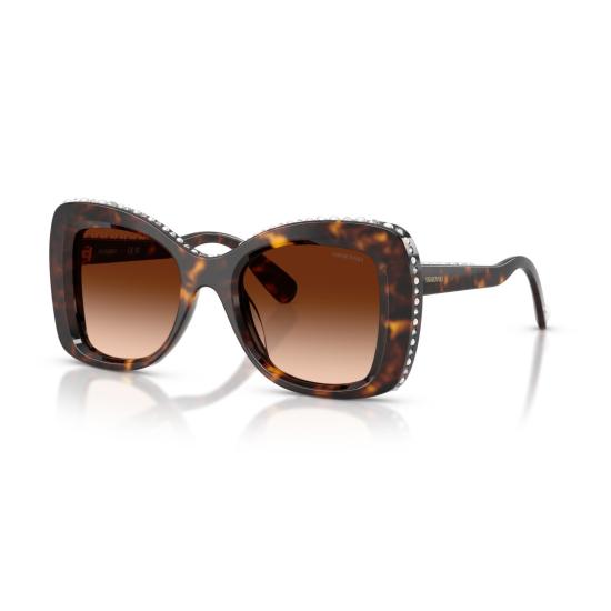 26SS 스와로브스키 선글라스 0Sk6062u 오버사이즈 스퀘어 호피무늬  (크리스탈 장식) - SWAROVSKI