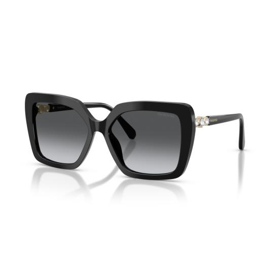 26SS 스와로브스키 선글라스 0Sk6049 골드 액센트가 있는 오버사이즈 스퀘어 - SWAROVSKI