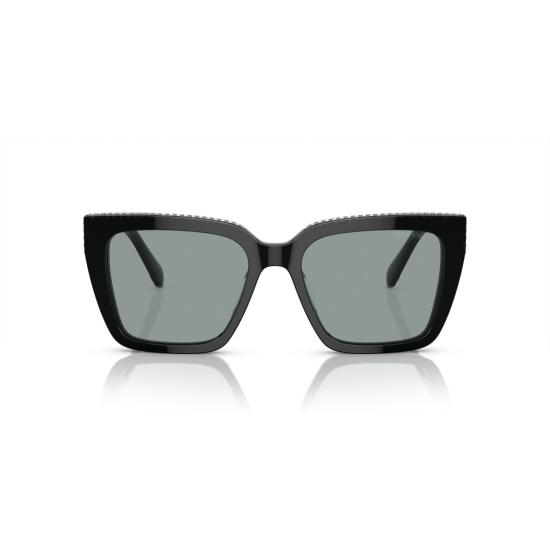 26SS 스와로브스키 선글라스 0Sk6013 크리스털 장식이 있는 오버사이즈 스퀘어 프레임 - SWAROVSKI