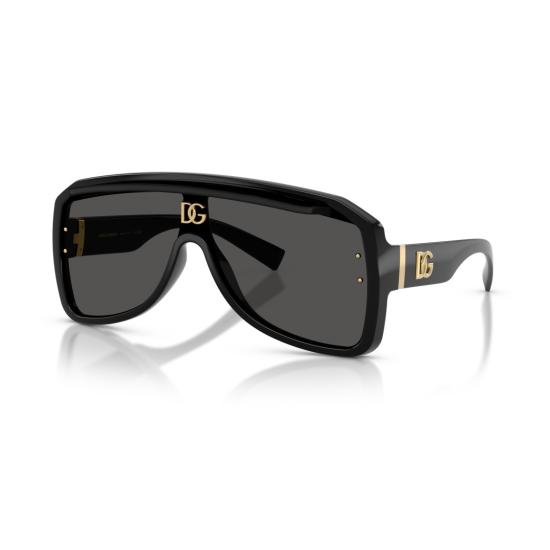 26SS 돌체앤가바나 선글라스 0Dg6205 골드 액센트가 있는 오버사이즈 직사각형 - DOLCE & GABBANA