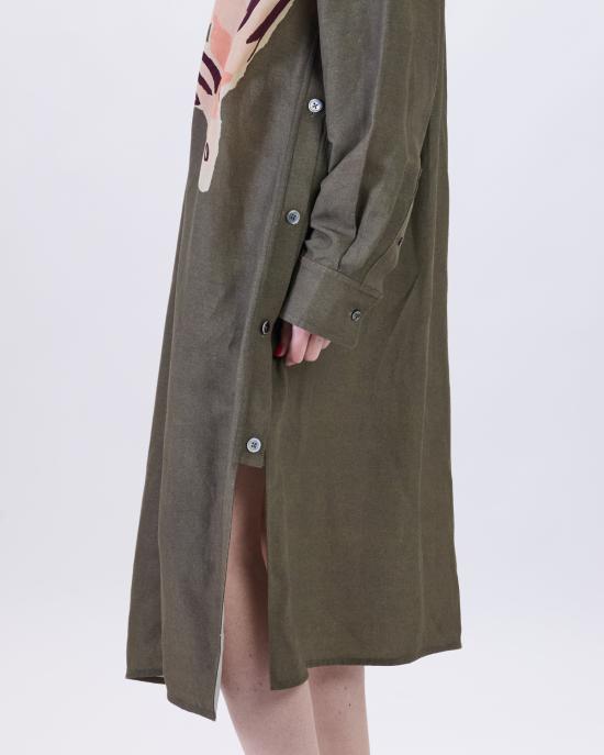 26SS 폴 스미스 미디 원피스 W1R 715D V11225 35 VERDE MULTI - PAUL SMITH