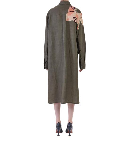 26SS 폴 스미스 미디 원피스 W1R 715D V11225 35 VERDE MULTI - PAUL SMITH