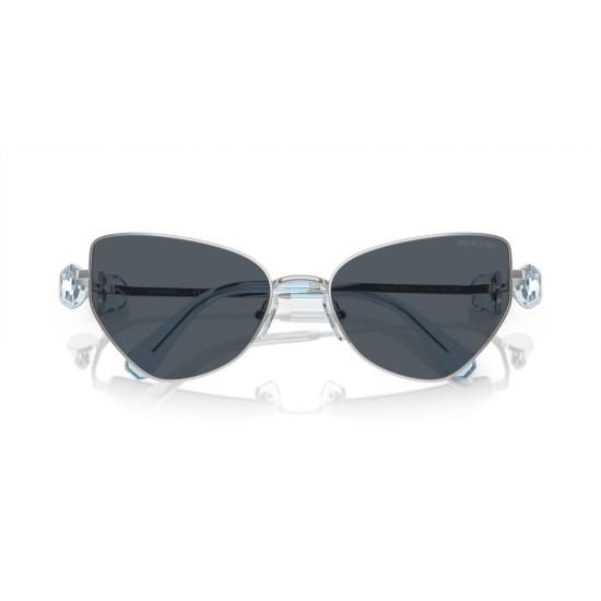 26SS 스와로브스키 선글라스 0Sk7003 크리스탈 장식이 있는 각진 캣아이 - SWAROVSKI
