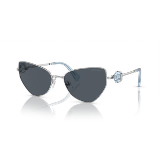 26SS 스와로브스키 선글라스 0Sk7003 크리스탈 장식이 있는 각진 캣아이 - SWAROVSKI