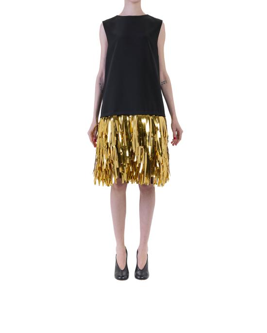 26SS 모스키노 숏 원피스 0435 0524 2555 NERO ORO - MOSCHINO