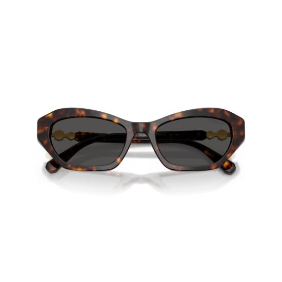 26SS 스와로브스키 선글라스 0Sk6048 크리스탈 장식이 있는 각진 호피무늬 - SWAROVSKI
