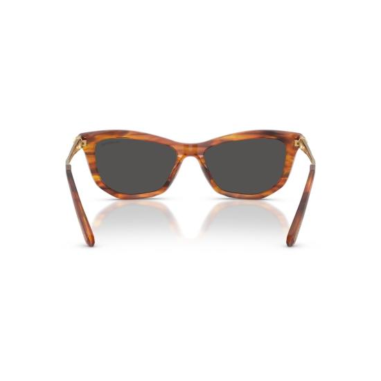 26SS 스와로브스키 선글라스 0Sk6057 직사각형 호피무늬 아세테이트  (골드톤 템플) - SWAROVSKI