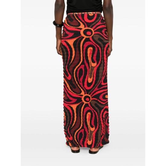 26SS 푸찌 롱 스커트 6HJW02 6H768 002 BLACK RED - PUCCI