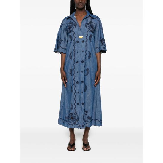 26FW 짐머만 미디 원피스 8358DSS261 BLUE - ZIMMERMANN