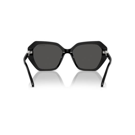 26SS 스와로브스키 선글라스 0Sk6017 크리스탈 장식이 있는 오버사이즈 기하학적 - SWAROVSKI