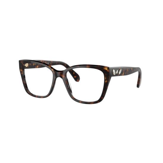 26SS 스와로브스키 선글라스 0Sk2008 오버사이즈 스퀘어 호피무늬 안경 (크리스탈 장식) - SWAROVSKI