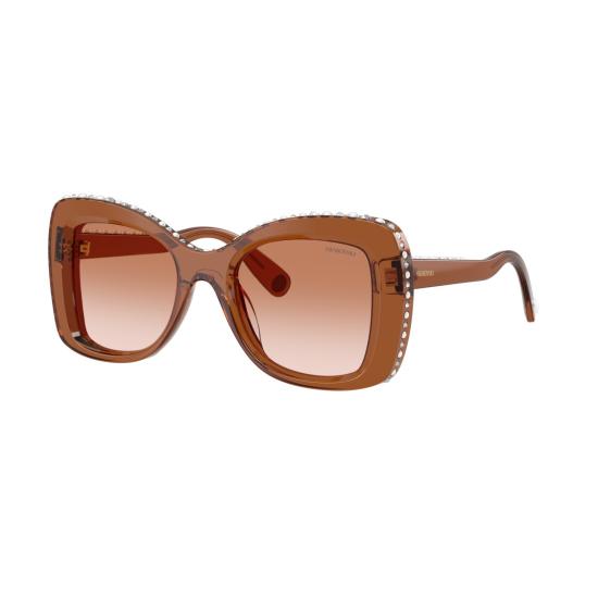 26SS 스와로브스키 선글라스 0Sk6062u 반투명 브라운 아세테이트  (크리스탈 장식) - SWAROVSKI