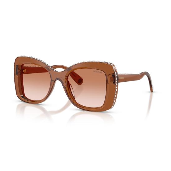 26SS 스와로브스키 선글라스 0Sk6062u 반투명 브라운 아세테이트  (크리스탈 장식) - SWAROVSKI