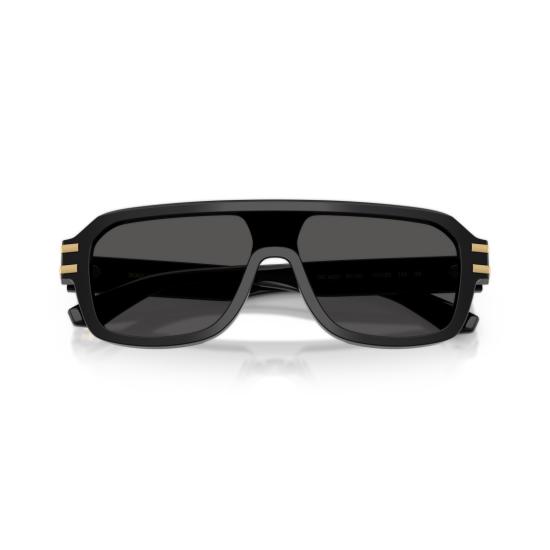 26SS 돌체앤가바나 선글라스 0Dg4507 골드 액센트가 있는 직사각형 블랙 아세테이트 - DOLCE & GABBANA