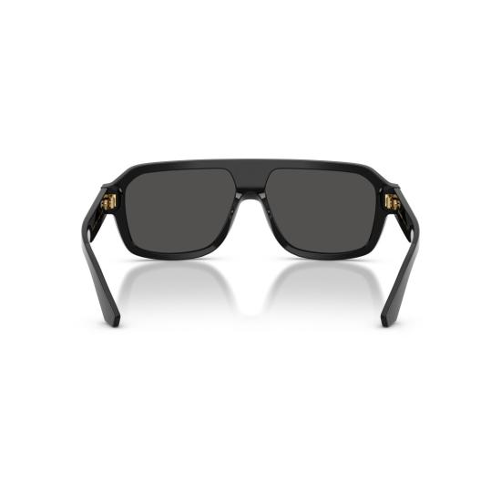 26SS 돌체앤가바나 선글라스 0Dg4507 골드 액센트가 있는 직사각형 블랙 아세테이트 - DOLCE & GABBANA