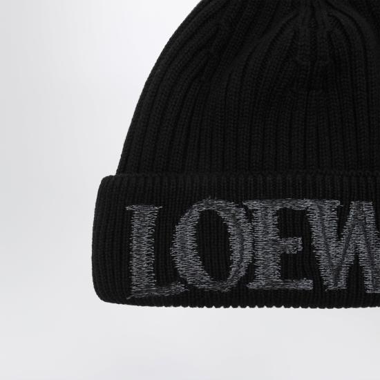 26FW 로에베 로고 자수 울 비니 F540257X23UWO Black - LOEWE
