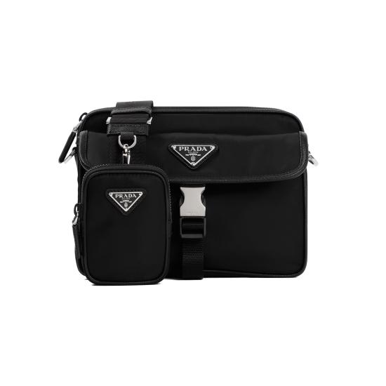 26SS 프라다 리나일론 앤 사피아노 레더 숄더백 2VH133VXMP 2DMH F0002 NERO - PRADA