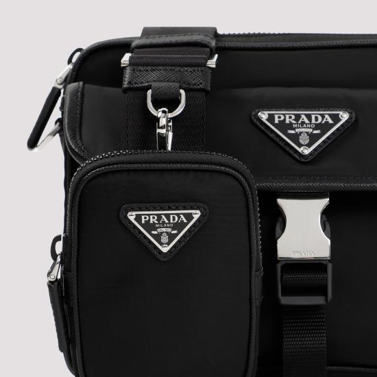 26SS 프라다 리나일론 앤 사피아노 레더 숄더백 2VH133VXMP 2DMH F0002 NERO - PRADA