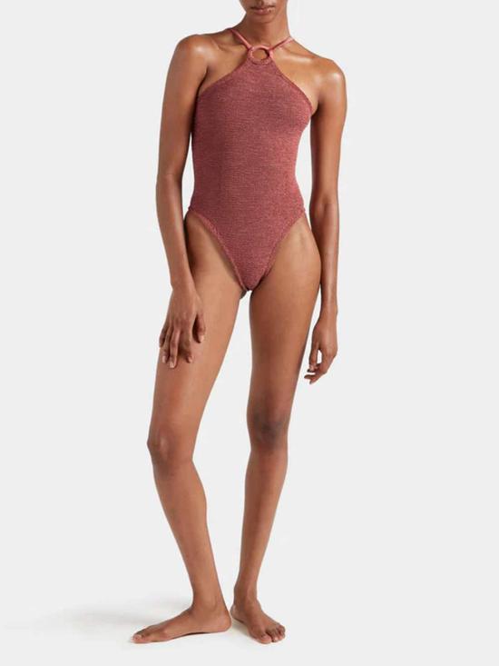 26SS 훈자 지 비치웨어 SJASMINET METALLIC ROSEWOOD - HUNZA G