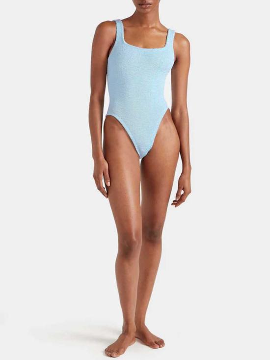 26SS 훈자 지 비치웨어 SSQUAREC METALLIC ICE BLUE - HUNZA G