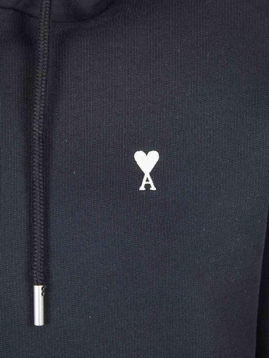 26SS 아미 ADC 콘트라스트 하트 후드 티셔츠 FSW767730045 Black - AMI