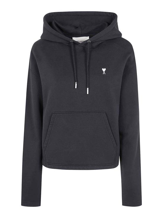 26SS 아미 ADC 콘트라스트 하트 후드 티셔츠 FSW767730045 Black