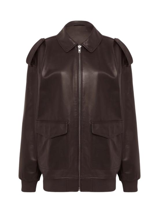 26SS 더프랭키샵 가죽 자켓 VIPER JAFS18397200 Marrone