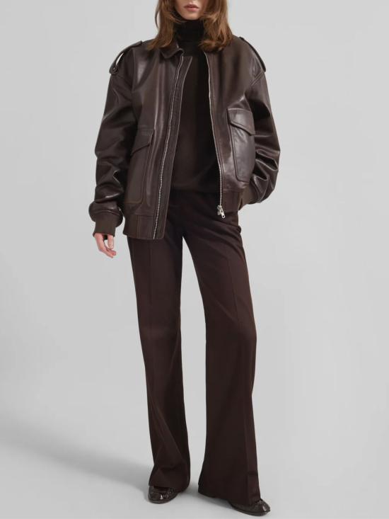 26SS 더프랭키샵 가죽 자켓 VIPER JAFS18397200 Marrone - THE FRANKIE SHOP