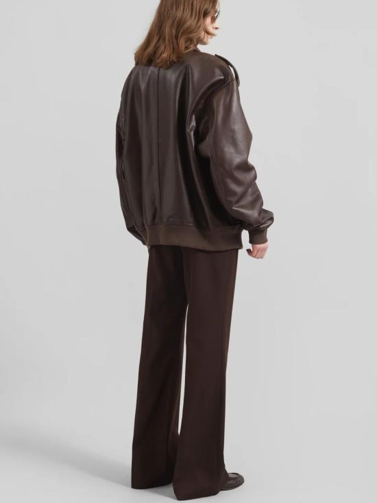 26SS 더프랭키샵 가죽 자켓 VIPER JAFS18397200 Marrone - THE FRANKIE SHOP