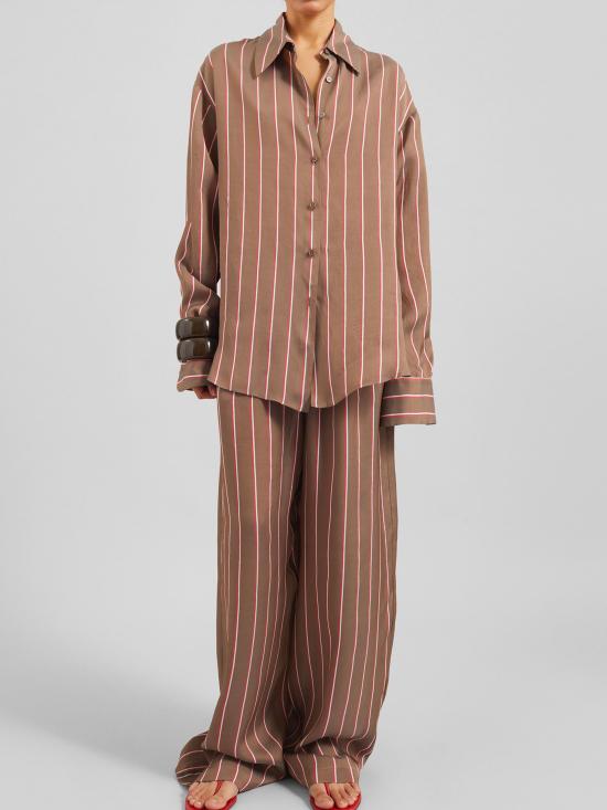 26SS 더프랭키샵 셔츠 PERI CHFS21925279 Marrone - THE FRANKIE SHOP