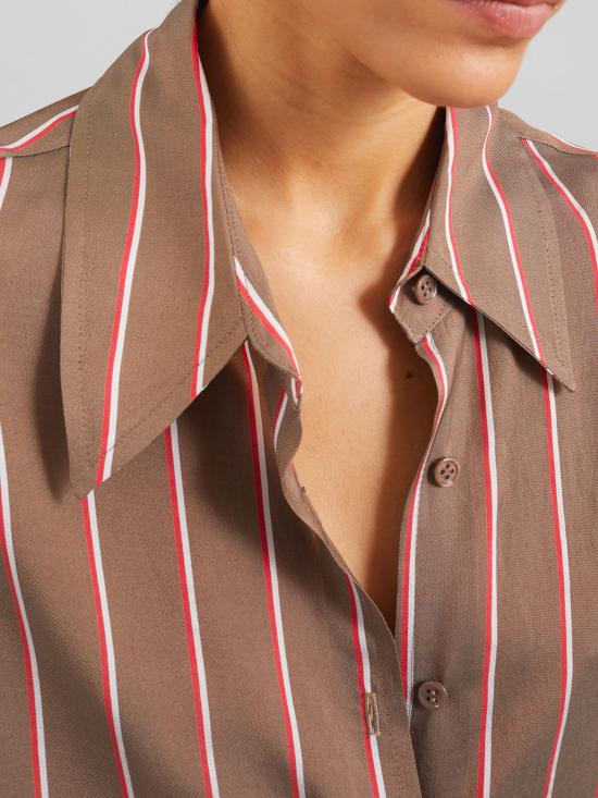 26SS 더프랭키샵 셔츠 PERI CHFS21925279 Marrone - THE FRANKIE SHOP