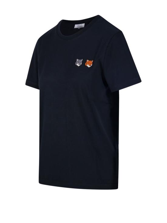 26SS 메종키츠네 더블 폭스 헤드 레귤러 티셔츠 OW011CFKJ7026 P190 ANTHRACITE - MAISON KITSUNE