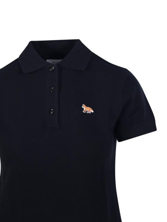 26SS 메종키츠네 베이비폭스 오버사이즈 폴로 티셔츠 OW00207KP0001 P199 BLACK - MAISON KITSUNE