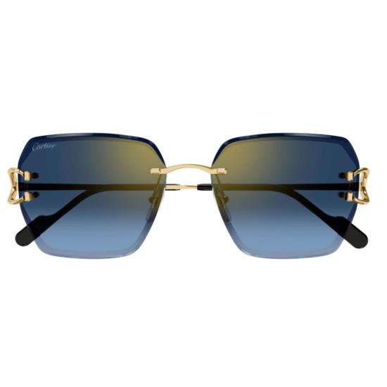 26SS 까르띠에 선글라스 CT0466S 002 GOLD GOLD BLUE