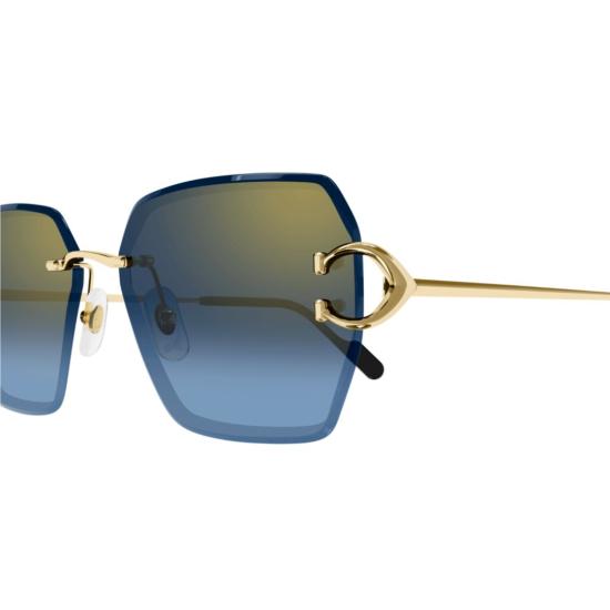 26SS 까르띠에 선글라스 CT0466S 002 GOLD GOLD BLUE - CARTIER