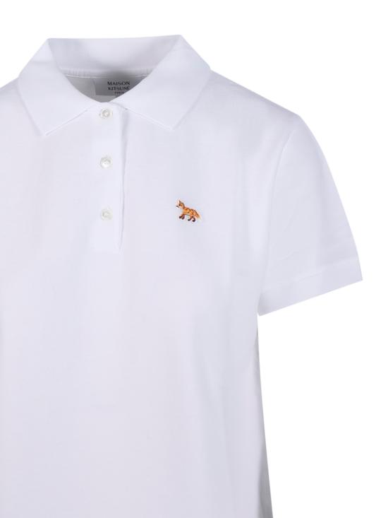 26SS 메종키츠네 베이비폭스 오버사이즈 폴로 티셔츠 OW00207KP0001 P100 WHITE - MAISON KITSUNE