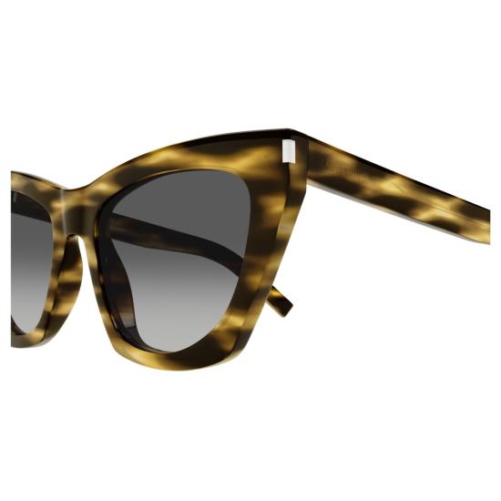 25FW 생로랑 선글라스 SL 214 케이트 오버사이즈 호피무늬 캣아이 - SAINT LAURENT