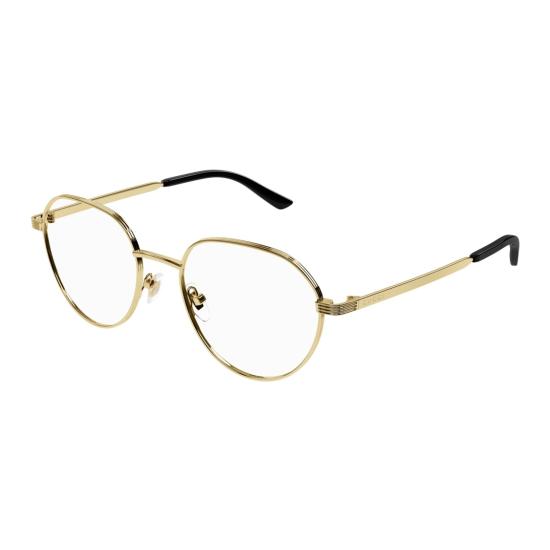 25FW 구찌 안경 Gg1458o 광택 골드 메탈 프레임 - GUCCI
