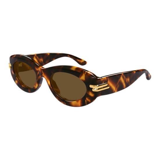 25FW 보테가베네타 선글라스 Bv1322s 타원형 호피무늬 - BOTTEGA VENETA