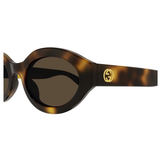 25FW 구찌 선글라스 Gg1579s 호피무늬 타원형 - GUCCI