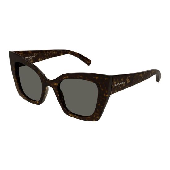 25FW 생로랑 선글라스 SL 552 오버사이즈 호피무늬 사각 프레임 - SAINT LAURENT