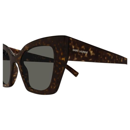 25FW 생로랑 선글라스 SL 552 오버사이즈 호피무늬 사각 프레임 - SAINT LAURENT