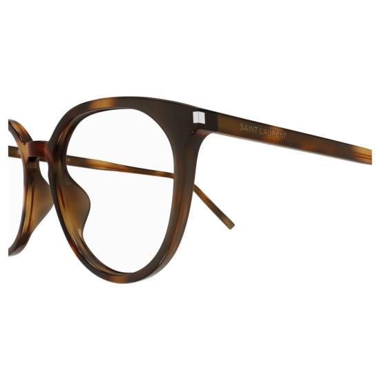 25FW 생로랑 안경 SL 681/F 원형 호피무늬 안경 - SAINT LAURENT