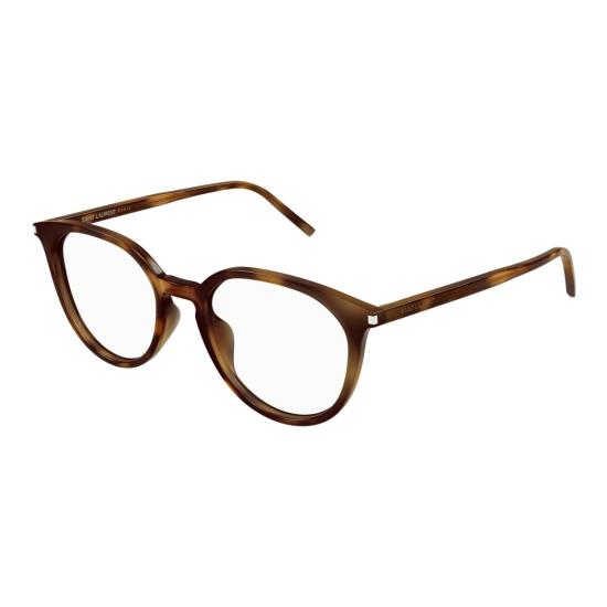 25FW 생로랑 안경 SL 681/F 원형 호피무늬 안경 - SAINT LAURENT