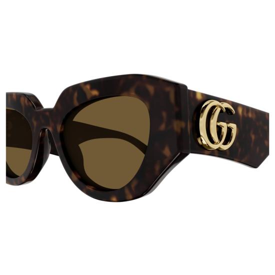 25FW 구찌 선글라스 GG1421S 오버사이즈 호피무늬 캣아이 - GUCCI